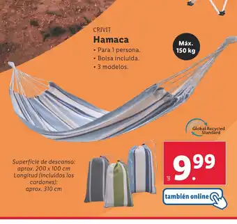 Lidl CRIVIT Hamaca oferta