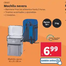 Lidl CRIVIT Mochila nevera oferta