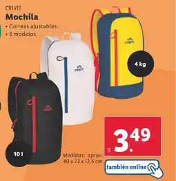 Lidl CRIVIT Mochila oferta