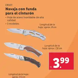 Lidl CRIVIT Navaja con funda para el cinturón oferta