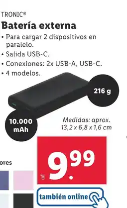 Lidl TRONIC Batería externa oferta