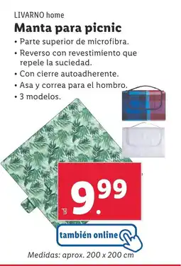 Lidl LIVARNO home Manta para picnic oferta