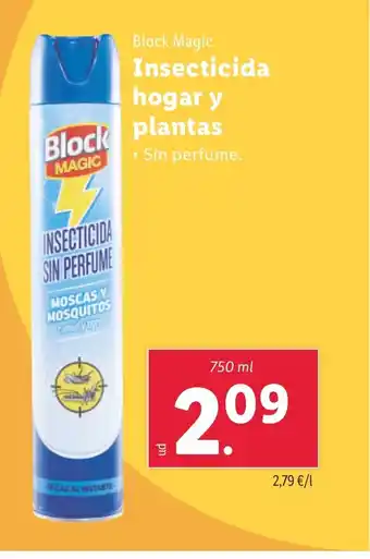 Lidl Insecticida hogar y Block plantas oferta