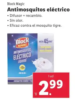 Lidl BLOCK MAGIC Antimosquitos eléctrico oferta