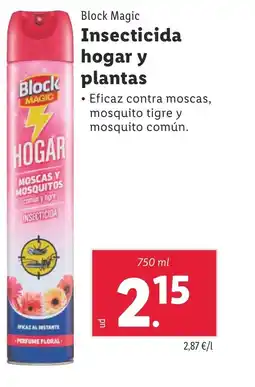 Lidl BLOCK MAGIC  Insecticida hogar y plantas oferta
