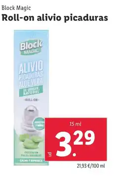 Lidl BLOCK MAGIC Roll-on alivio picaduras oferta