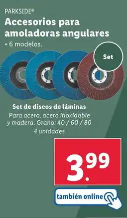 Lidl PARKSIDE Accesorios para amoladoras angulares oferta