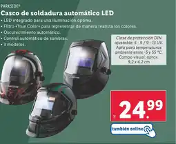 Lidl PARKSIDE Casco de soldadura automático LED oferta