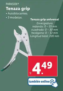 Lidl PARKSIDE Tenaza grip oferta