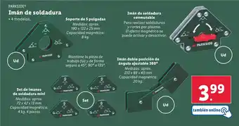 Lidl PARKSIDE Imán de soldadura oferta