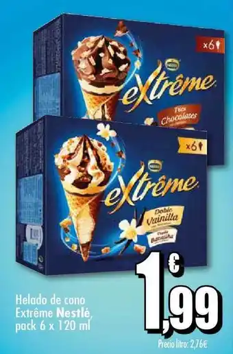 Unide Supermercados Nestlé Helado de cono Extrême pack 6 x 120ml oferta