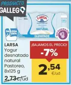 Autoservicios Familia Larsa - yogur desnatado natural pastoreo oferta