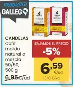 Autoservicios Familia Candelas - café molido natural o mezcla 50/50 oferta