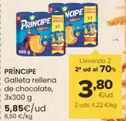 Autoservicios Familia Príncipe - galleta rellena de chocolate oferta