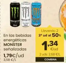 Autoservicios Familia Monster - bebidas energética oferta