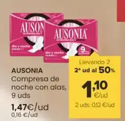 Autoservicios Familia Ausonia - compresa de noche con alas oferta