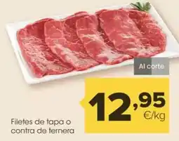 Autoservicios Familia Filetes de tapa o contra de ternera oferta