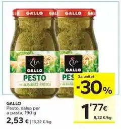 Caprabo Gallo - pesto, salsa per a pasta oferta