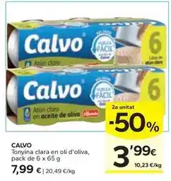 Caprabo Calvo - tonyina clara en oli d'oliva oferta