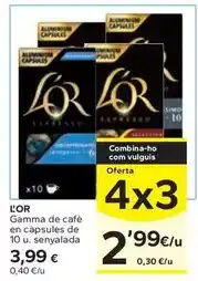 Caprabo L'or - gamma de cafe en capsules de 10 u oferta