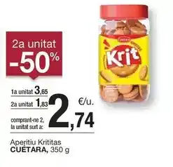BonpreuEsclat Cuétara - aperitiu krititas oferta