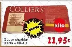 Supermercados Piedra Queso cheddar barra collier's oferta
