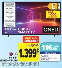 Carrefour Lg - tv 86 86qned80t6aaeu oferta