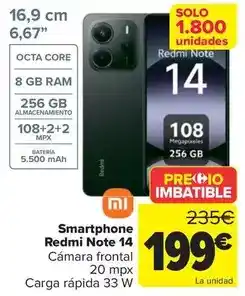 Carrefour Xiaomi - smartphone redmi note 14 oferta