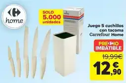 Carrefour Carrefour home - juego 5 cuchillos con tacoma oferta