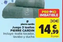 Carrefour Pierre cardin - juego 3 toallas oferta