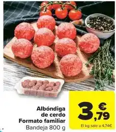 Carrefour Market Albóndiga de cerdo formato familiar oferta