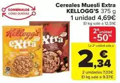 Carrefour Market Kellogg's - cereales muesli extra oferta