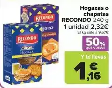 Carrefour Market Recondo - hogazas o chapatas oferta