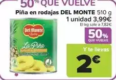 Carrefour Market Del monte - pina en rodajas oferta