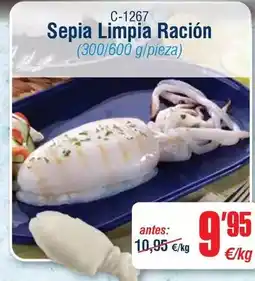 Abordo Sepia limpia racion oferta