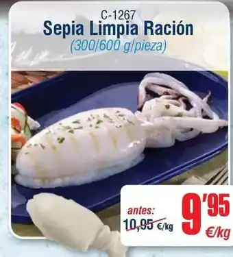 Abordo Sepia limpia racion oferta