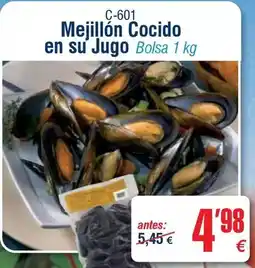 Abordo Mejillón cocido en su jugo oferta