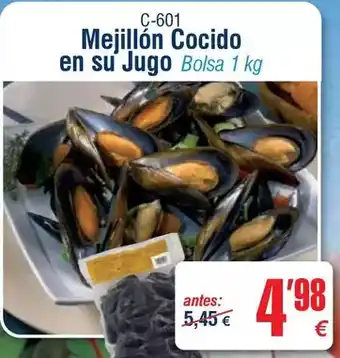 Abordo Mejillón cocido en su jugo oferta