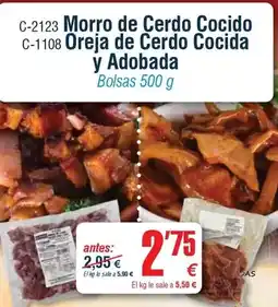 Abordo As - morro de cerdo cocido oreja de cerdo cocida y adobada oferta
