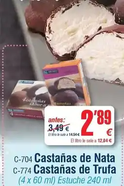 Abordo Castanas de nata oferta
