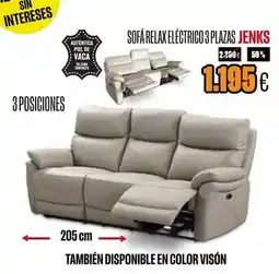 Hipo Gegant Jenks - sofá relax electrico 3 plazas oferta
