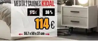 Hipo Gegant Kidal - mesita 2 cajones oferta
