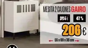 Hipo Gegant Mesita 2 cajones gairo oferta