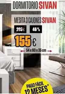 Hipo Gegant Mesita 3 cajones sivan oferta