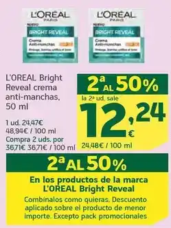 HiperDino L'oréal - bright reveal crema anti-manchas oferta