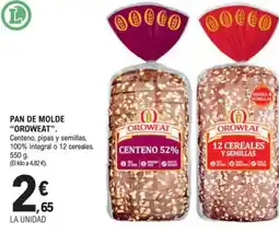 E.Leclerc "OROWEAT" Pan de molde oferta