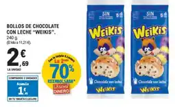 E.Leclerc "WEIKIS" Bollos de chocolate con leche oferta