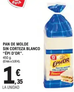 E.Leclerc "ÉPI D'OR" Pan de molde sin corteza blanco oferta