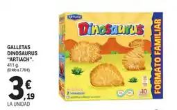 E.Leclerc "ARTIACH” Galletas dinosaurus oferta