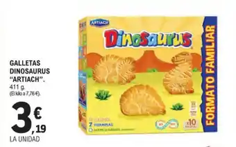 E.Leclerc "ARTIACH” Galletas dinosaurus oferta